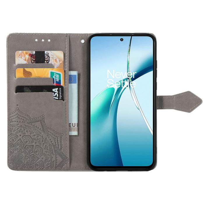 Bild 2, Xiaomi 17T Fodral Läder Mandala Grå
