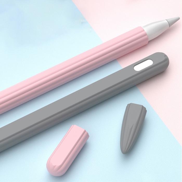 Bild 3, Apple Pen 2 / Pro Skal Liquid Silikon Anti-Slip Röd