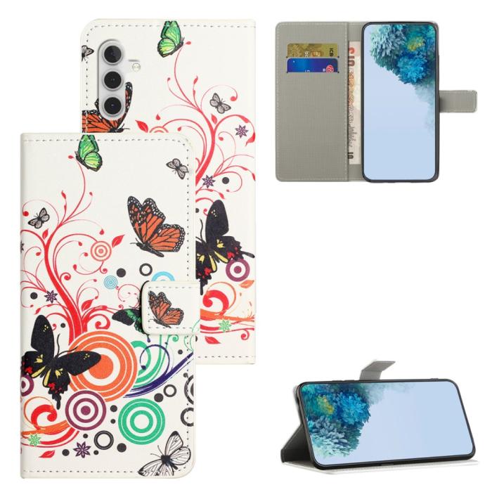 Bild 4, Samsung Galaxy A35 5G Fodral Med Tryck Fjärilar