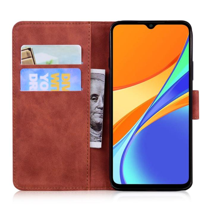 Bild 2, Xiaomi Redmi 9C Fodral Läder Brun