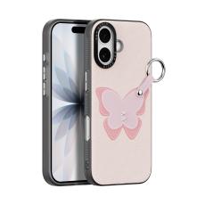 DUX DUCIS iPhone 17 Skal PU-L&auml;der Fj&auml;ril Ljusrosa