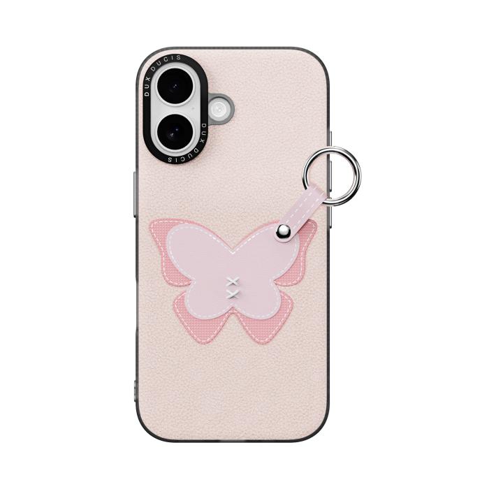 Bild 2, DUX DUCIS iPhone 17 Skal PU-Läder Fjäril Ljusrosa