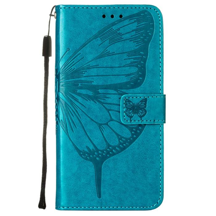 Bild 2, Xiaomi Redmi 9A / 9AT Fodral Butterfly Blå
