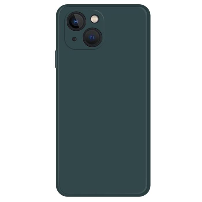 Bild 1, iPhone 15 Plus Skal Gummerad TPU Svartgrön