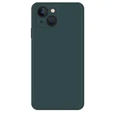 iPhone 15 Plus Skal Gummerad TPU Svartgrön