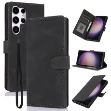 Samsung Galaxy S26 Ultra Fodral L&auml;der Svart