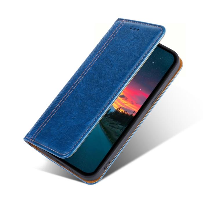Bild 3, TCL 30+ (2022) Fodral Flip Läder Blå