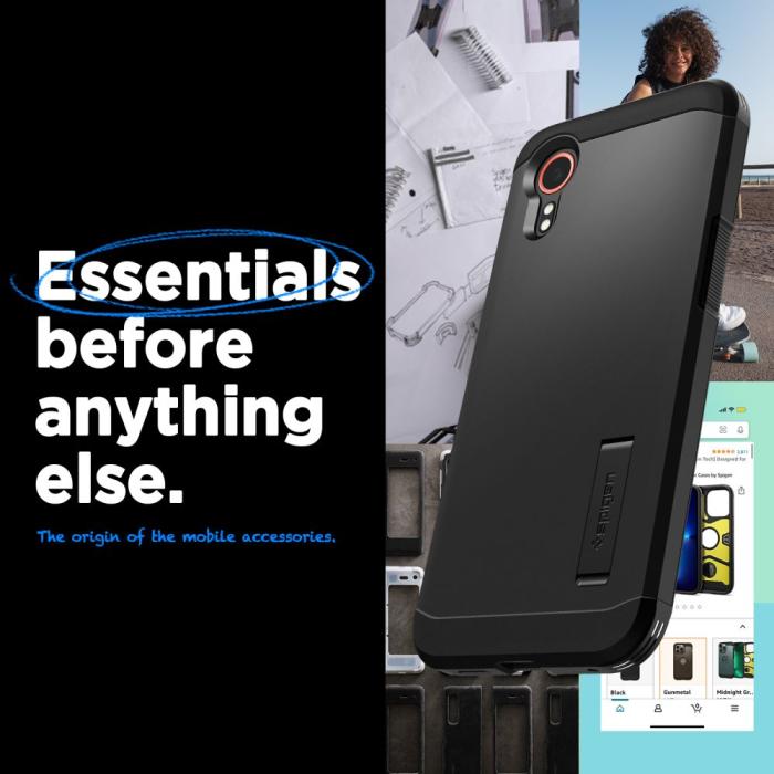 Bild 6, Spigen Galaxy Xcover 7 Skal Tough Armor Svart