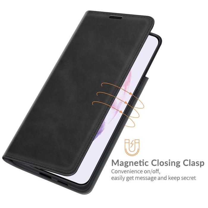 Bild 6, Samsung Galaxy S22 Plus Fodral Flip Silkeslent Svart