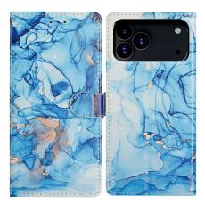 iPhone 17 Pro Max Fodral Med Tryck Bl&aring; Marmor