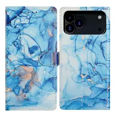 iPhone 18 Pro Max/17 Pro Max Fodral Med Tryck Bl&aring; Marmor