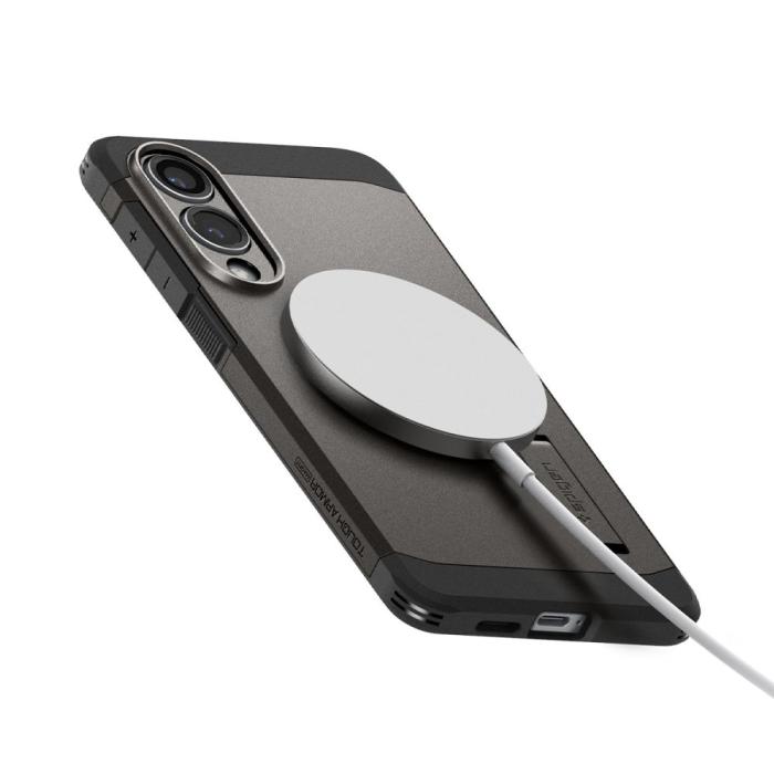 Bild 6, Spigen Galaxy S25 Edge Skal MagSafe Tough Armor Gunmetal