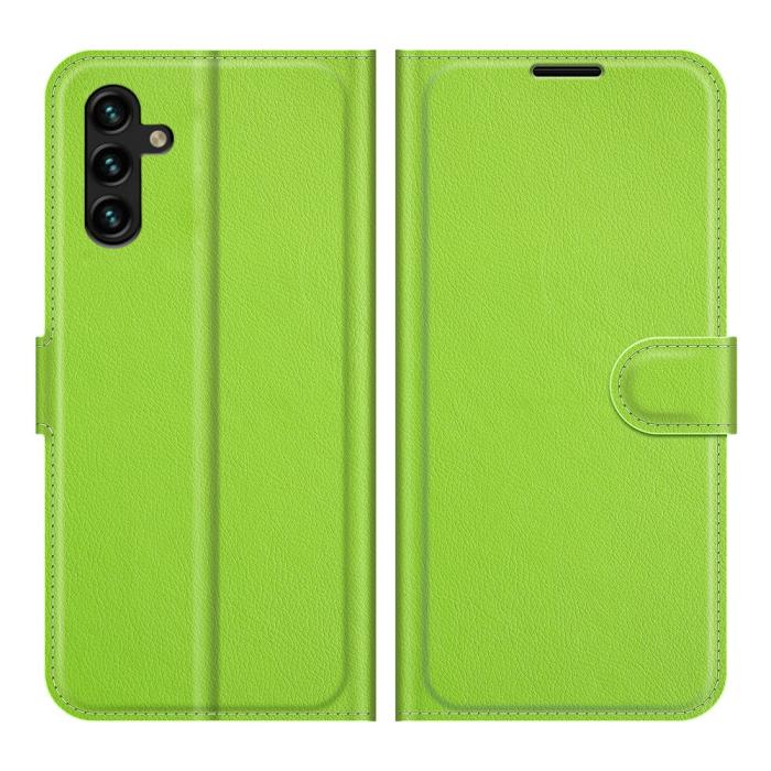 Bild 1, Samsung Galaxy A04s / A13 5G Fodral Litchi Läder Grön