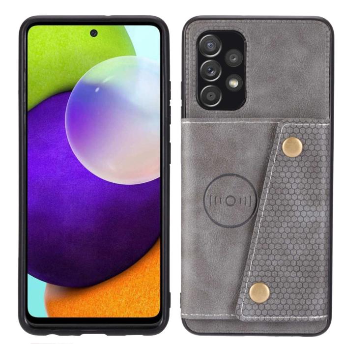 Bild 1, Samsung Galaxy A23 5G Skal Med Kortfack Och Magnet Grå