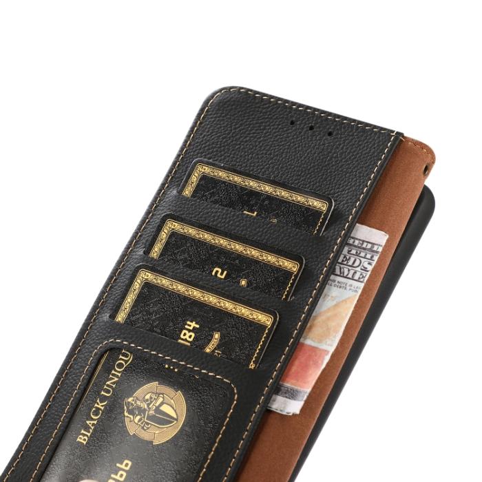 Bild 6, KHAZNEH iPhone 14 Pro Max Fodral RFID Äkta Läder Svart