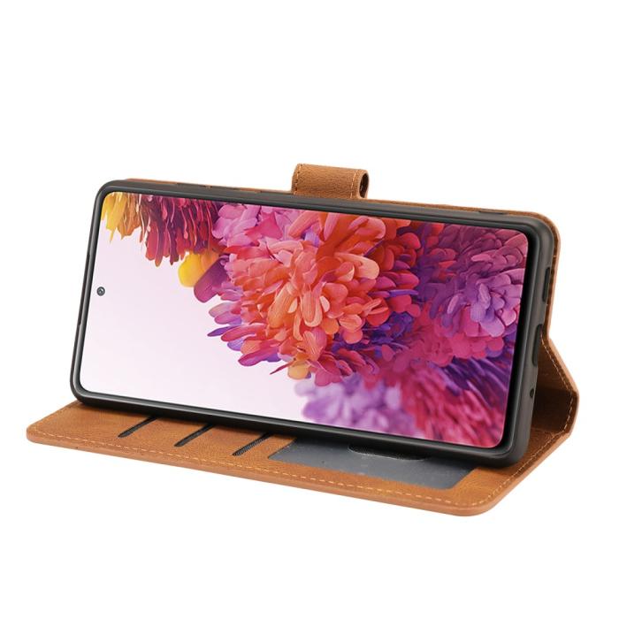 Bild 5, Samsung Galaxy S20 FE - Klassiskt Läder Fodral - Brun