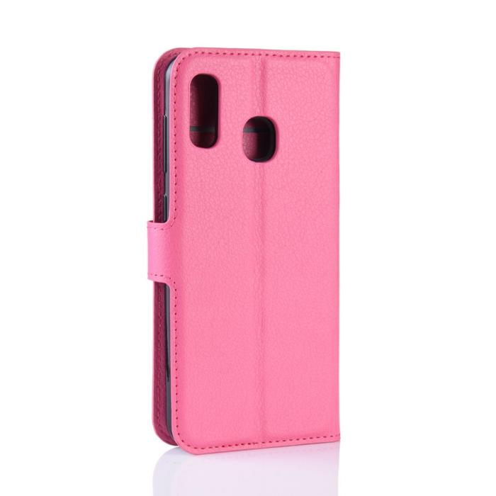 Bild 3, Samsung Galaxy A20e - Litchi Plånboksfodral - Rosa