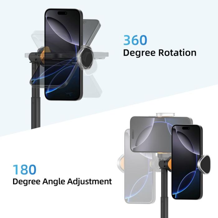 Bild 5, Tech-Protect 146 cm Bluetooth Selfiestick Tripod Svart