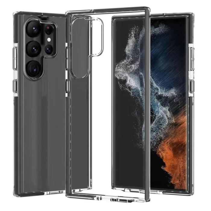 Bild 1, Samsung Galaxy S23 Ultra Skal Hybrid Bi-Color Svart/Transparent