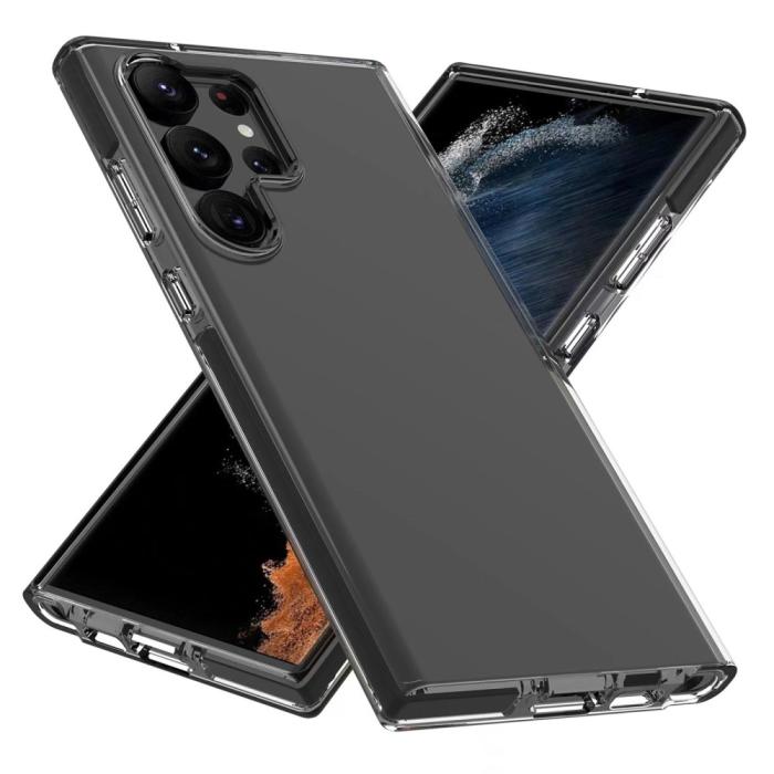 Bild 2, Samsung Galaxy S23 Ultra Skal Hybrid Bi-Color Svart/Transparent