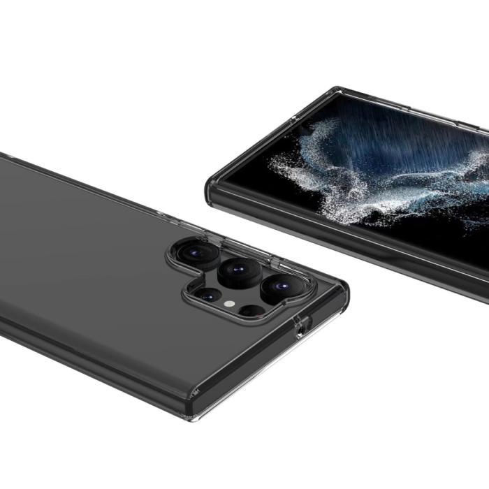 Bild 3, Samsung Galaxy S23 Ultra Skal Hybrid Bi-Color Svart/Transparent