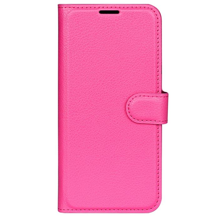 Bild 5, Xiaomi 14 Fodral Litchi Läder Rosa