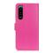 Sony Xperia 5 III Fodral Litchi Textur Rosa