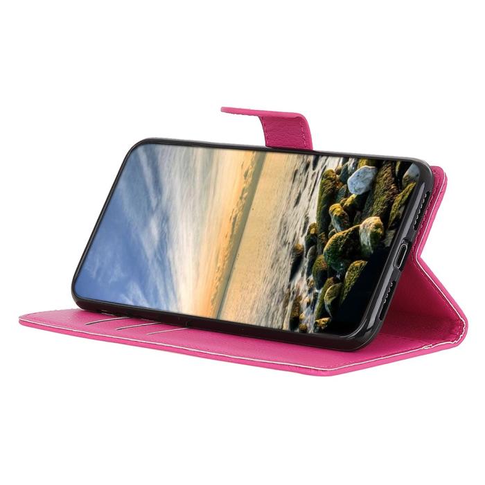 Bild 4, Sony Xperia 5 III Fodral Litchi Textur Rosa