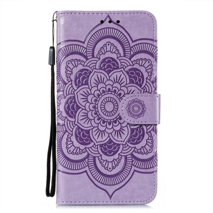 Bild 2, Samsung Galaxy S22 Fodral Sun Mandala Läder Lila