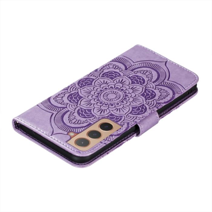 Bild 6, Samsung Galaxy S22 Fodral Sun Mandala Läder Lila