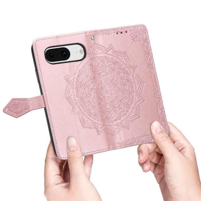 Bild 4, Google Pixel 8 Fodral Mandala Blossom Roséguld