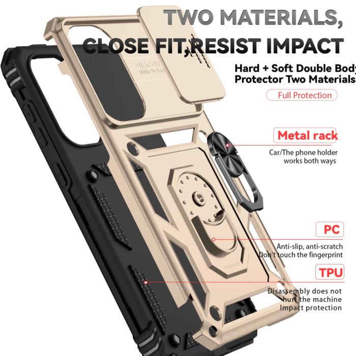 Bild 6, Samsung Galaxy A56 5G/A36 5G Skal CamShield Ring Hybrid Guld