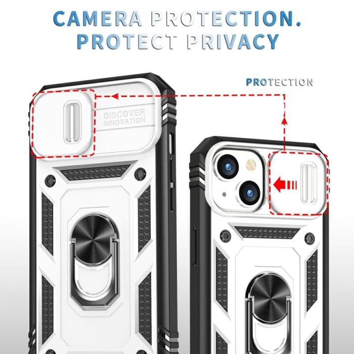 Bild 6, iPhone 15 Skal CamShield Armor Ring Vit