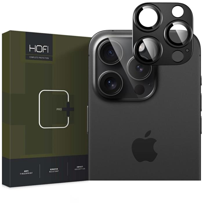 Bild 1, HOFI iPhone 16 Pro / 16 Pro Max Linsskydd FullCam Pro+ Svart