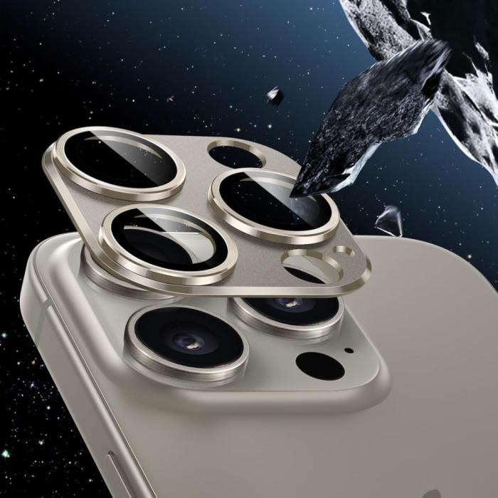 Bild 3, HOFI iPhone 16 Pro / 16 Pro Max Linsskydd FullCam Pro+ Svart