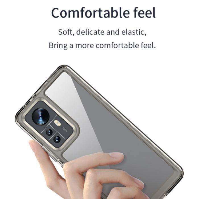 Bild 5, Xiaomi 12 Pro Skal Hybrid Akryl Svart/Transparent