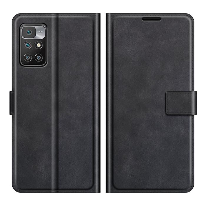 Bild 1, Xiaomi Redmi 10 Fodral Solid Läder Svart