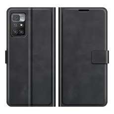 Xiaomi Redmi 10 Fodral Solid Läder Svart