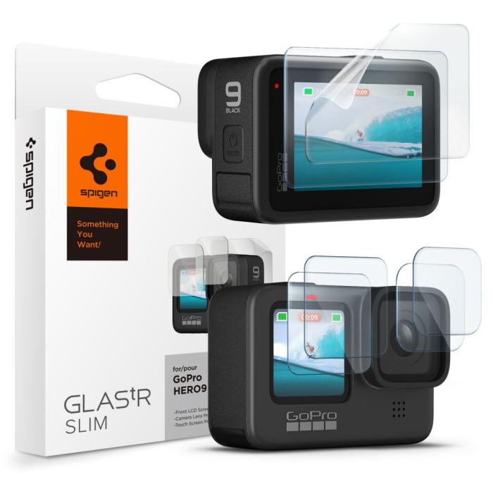 Bild 1, Spigen GoPro Hero 12/11/10/9 2-SET Glas.tR Slim + Film Transparent