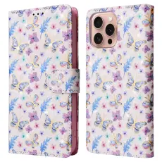 iPhone 16 Pro Fodral RFID L&auml;der Fj&auml;rilar / Blommor