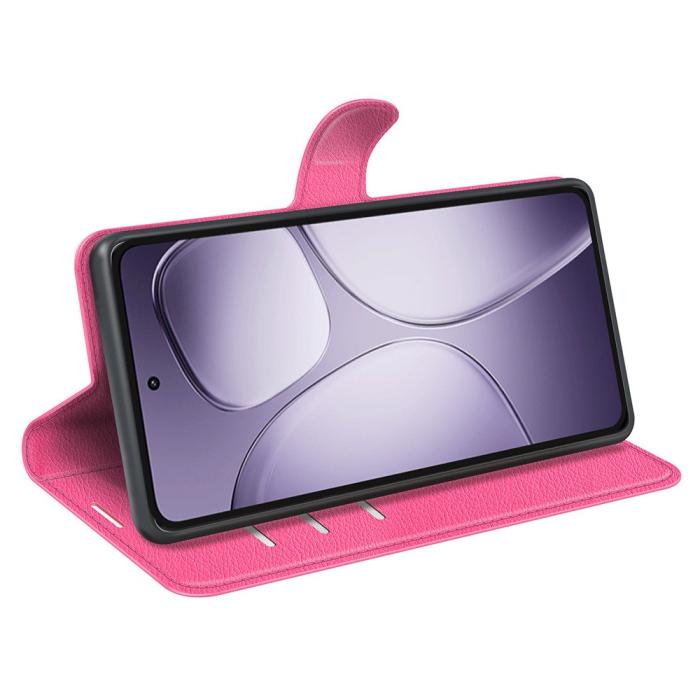 Bild 3, Xiaomi 14T Pro Fodral Litchi Läder Rosa