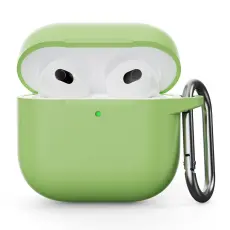 AirPods 4 Skal Med Krok Silikon Gr&ouml;n