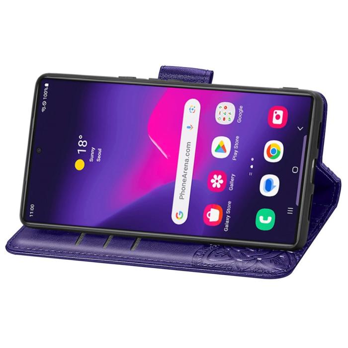 Bild 3, Samsung Galaxy S24 Ultra Fodral Big Butterfly Mörk Lila