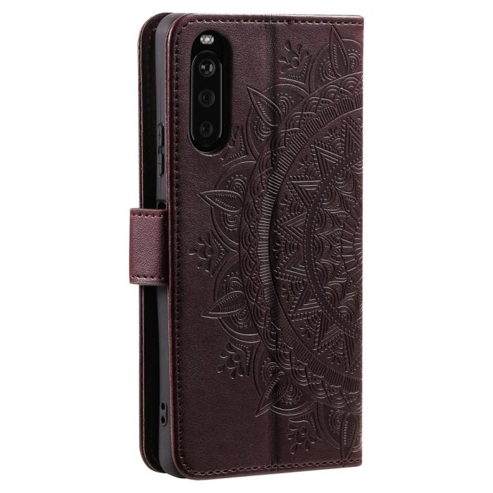 Bild 6, Sony Xperia 10 VI Mandala Läder Fodral Brun
