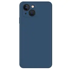 iPhone 15 Plus Skal Gummerad TPU M&ouml;rk Bl&aring;
