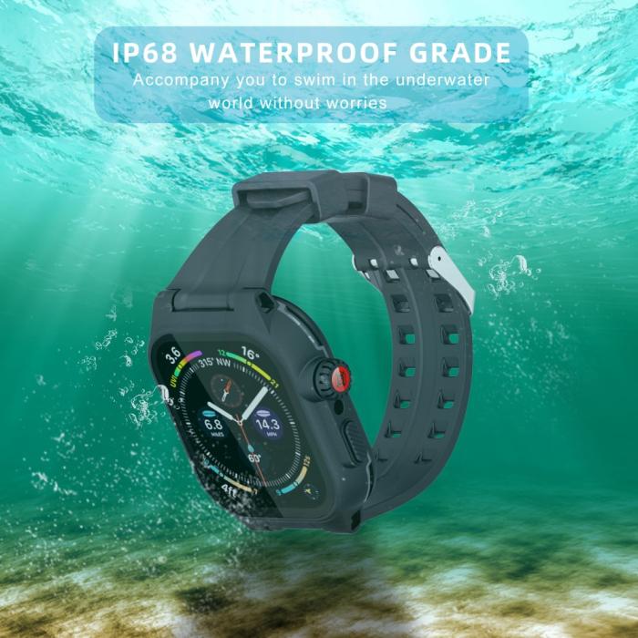 Bild 3, ShellBox Armband Apple Watch 41 mm Vattentätt IP68 Skal Svart