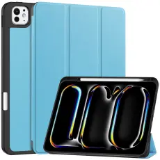 iPad Pro 11 2025/2024 Fodral Tri-Fold Pennh&aring;llare Bl&aring;