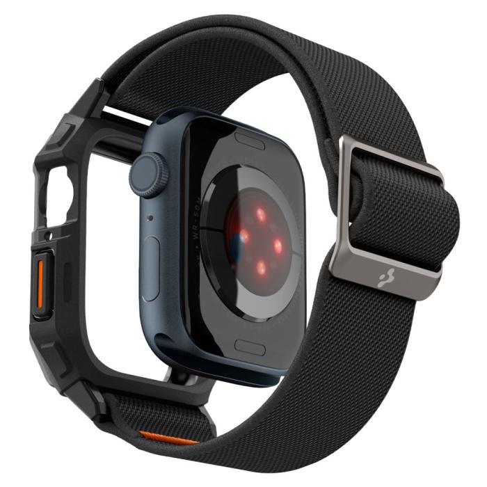 Bild 3, Spigen Apple Watch 44/45 mm Skal/Armband Lite Fit 'Pro' Matt Svart