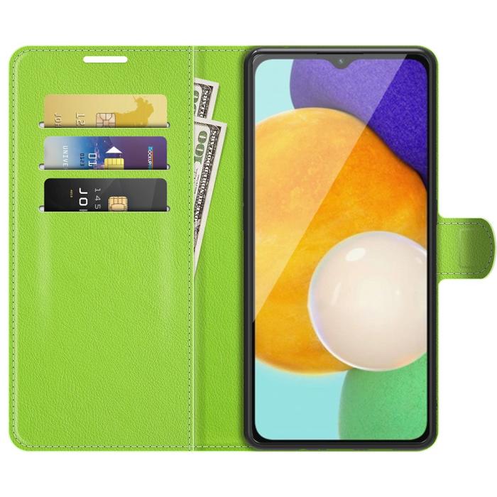 Bild 4, Samsung Galaxy A04s / A13 5G Fodral Litchi Läder Grön
