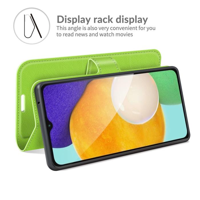 Bild 6, Samsung Galaxy A04s / A13 5G Fodral Litchi Läder Grön